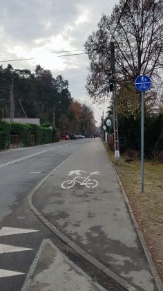Ścieżka rowerowa przy ul. Głównej w Żabieńcu