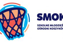 Logo. Szkolny Młodzieżowy Ośrodek Koszykówki SMOK w Piasecznie