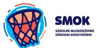 Logo. Szkolny Młodzieżowy Ośrodek Koszykówki SMOK w Piasecznie