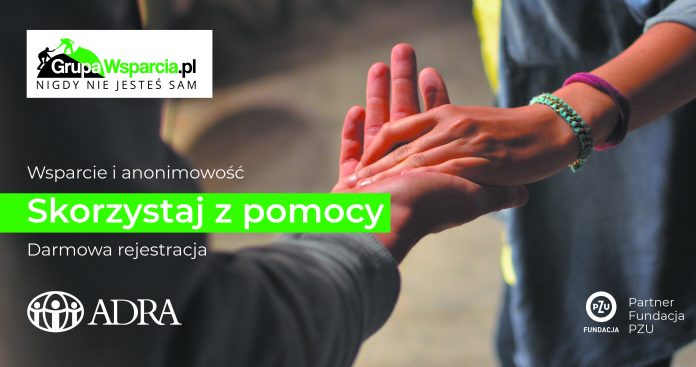 Ilustracja. Darmowe grupy wsparcia online dla mieszkańców woj.mazowieckiego - GrupaWsparcia.pl i ADRA Polska