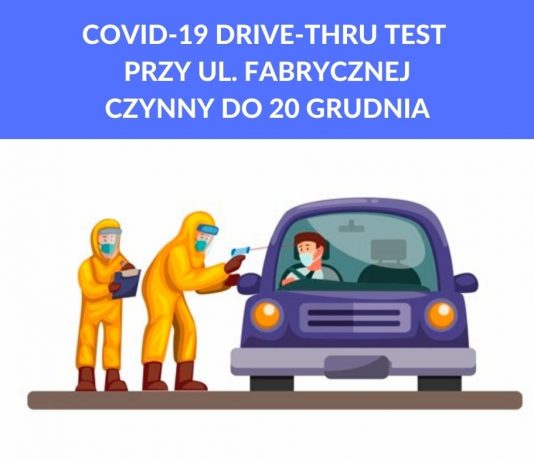 Ilustracja. Covid drive thru w Piasecznie czynny wyłącznie do 20 grudnia 2020r.