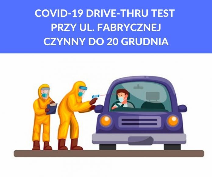 Ilustracja. Covid drive thru w Piasecznie czynny wyłącznie do 20 grudnia 2020r.