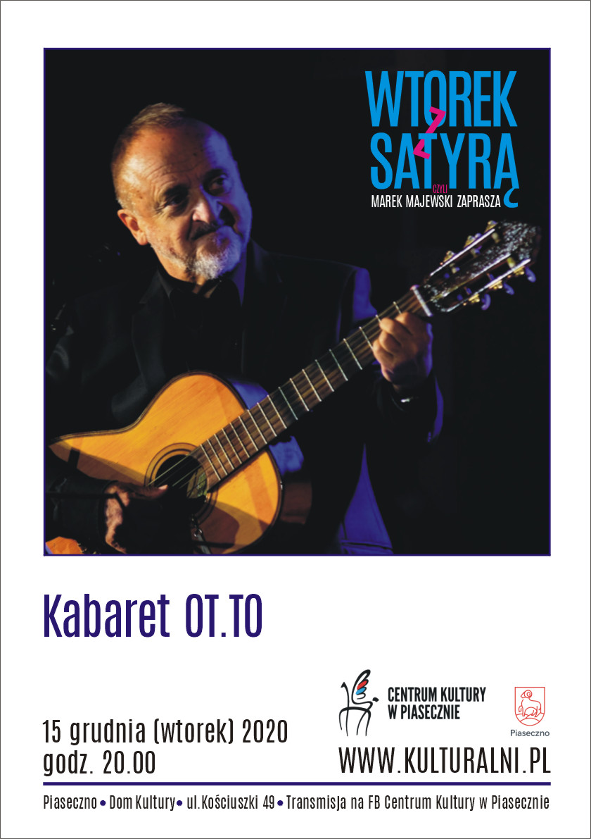 Plakat wydarzenia Kabaret OT.TO - Wtorek z Satyrą online, czyli Marek Majewski zaprasza