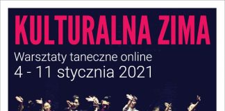 Plakat wydarzenia Kulturalna Zima - warsztaty taneczne online - Strefa Kultury CEM