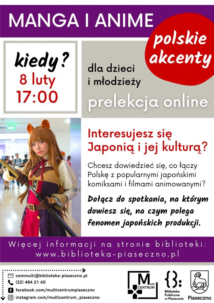 Polskie akcenty w mandze i anime - spotkanie online