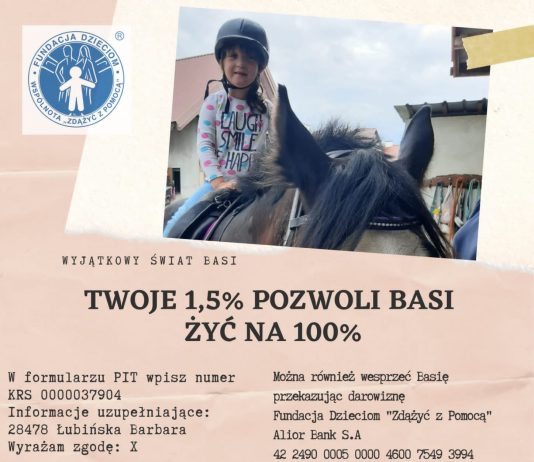 Basia Łubińska prosi o 1,5% na rehabilitację i leczenie