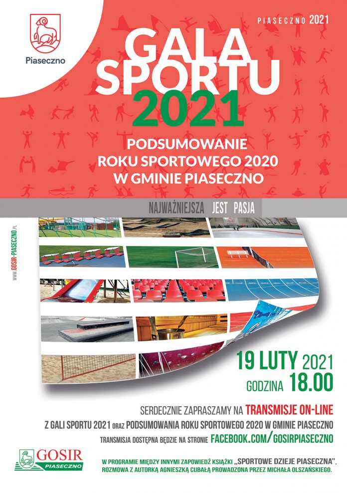 Plakat wydarzenia Gala Sportu 2021 Piaseczno