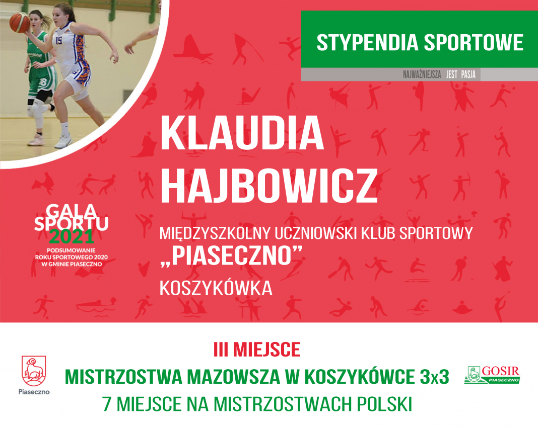 Klaudia Hajbowicz Międzyszkolny Uczniowski Klub Sportowy "Piaseczno" koszyk&oacute;wka