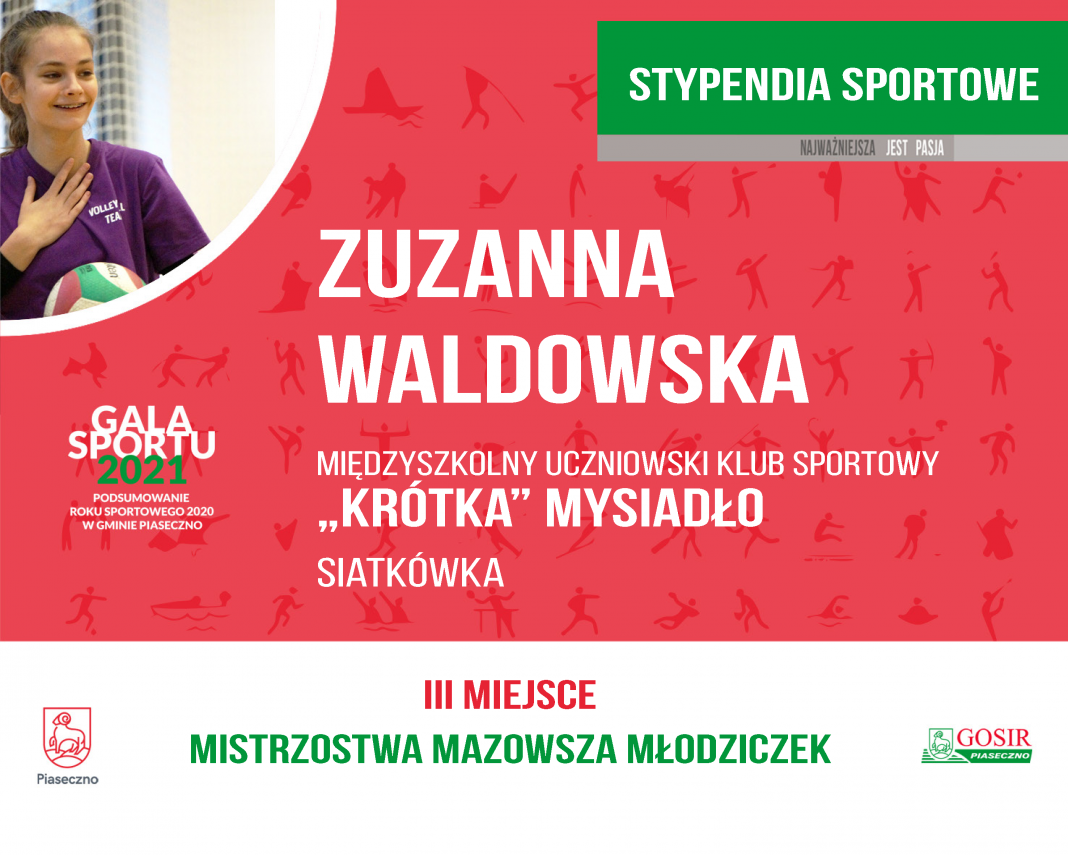 Zuzanna Waldowska MUKS "Kr&oacute;tka MYSIADŁO siatk&oacute;wka / piłka siatkowa