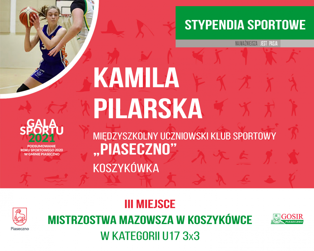 Kamila Pilarska Międzyszkolny Uczniowski Klub Sportowy "Piaseczno" koszyk&oacute;wka