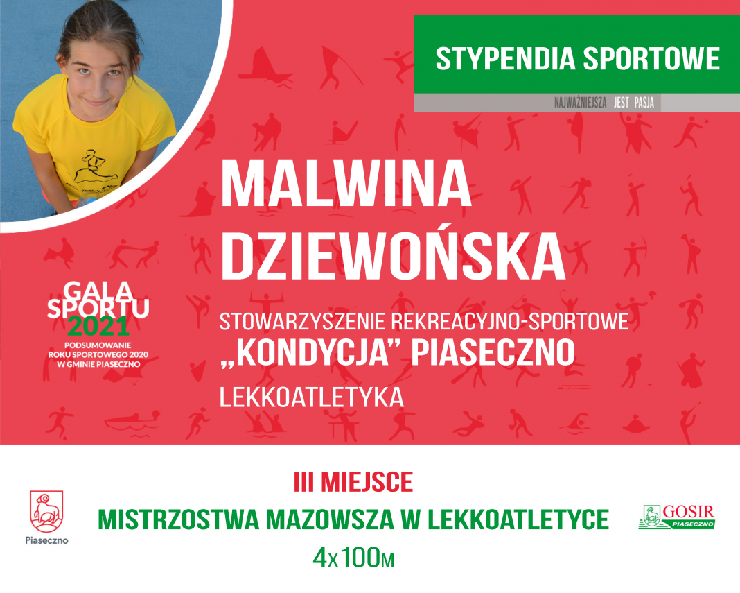 Malwina Dziewońska Stowarzyszenie Rekreacyjno - Sportowe KONDYCJA lekkoatletyka