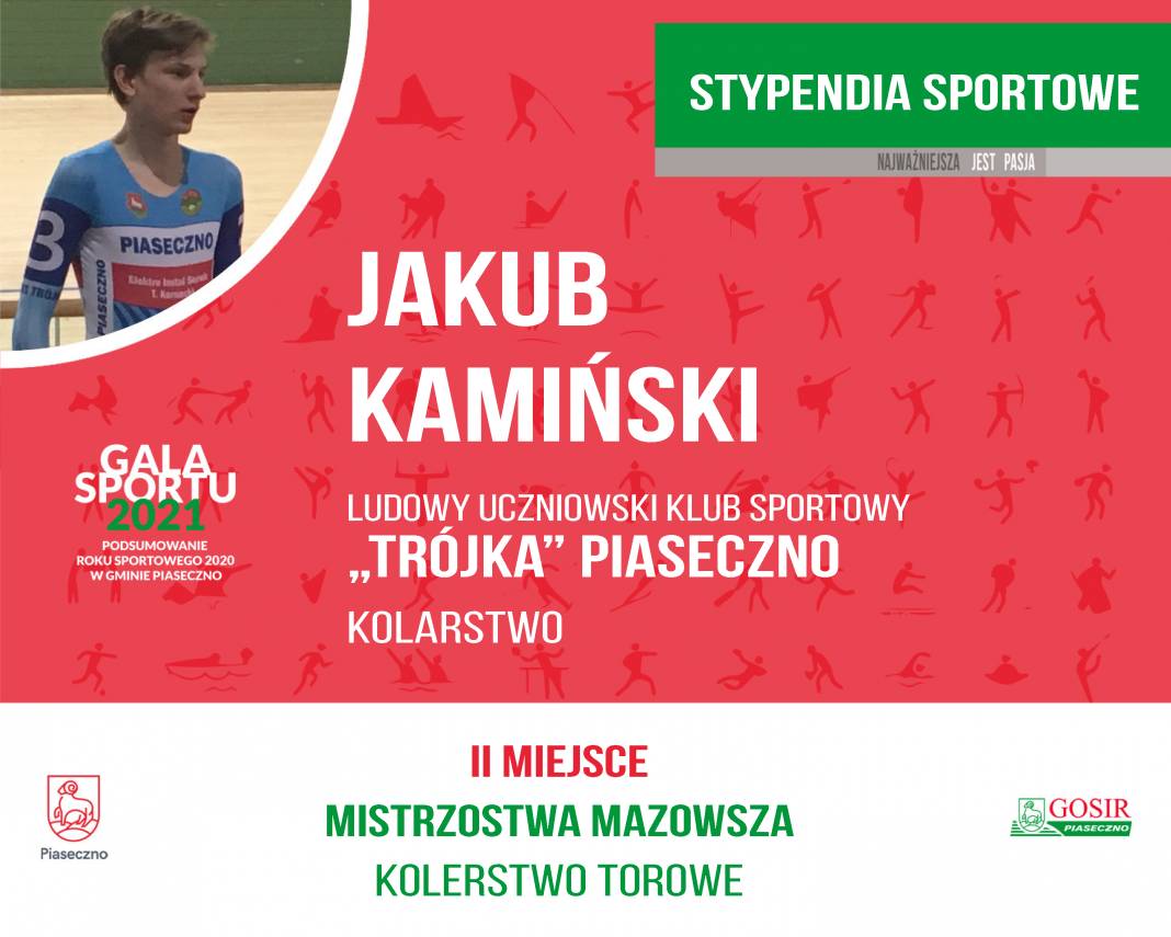 Jakub Kamiński Ludowy Uczniowski Klub Sportowy "Tr&oacute;jka" kolarstwo