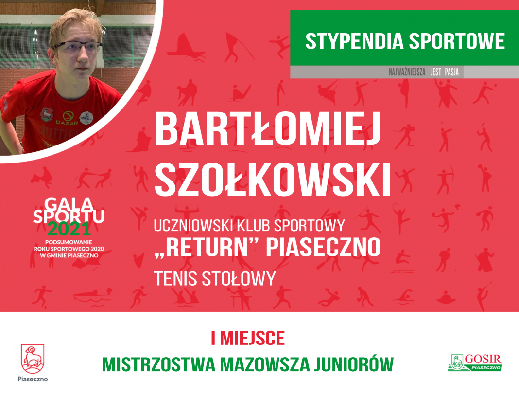 Bartłomiej Szołkowski Uczniowski Klub Sportowy "Return" tenis stołowy