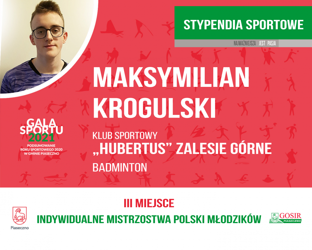 Maksymilian Krogulski Klub Sportowy Hubertus badminton