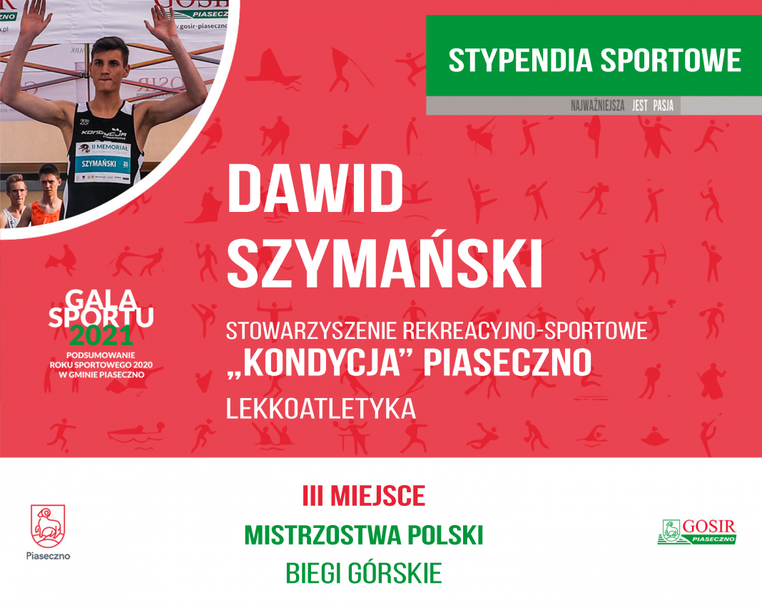 Dawid Szymański Stowarzyszenie Rekreacyjno - Sportowe KONDYCJA lekkoatletyka