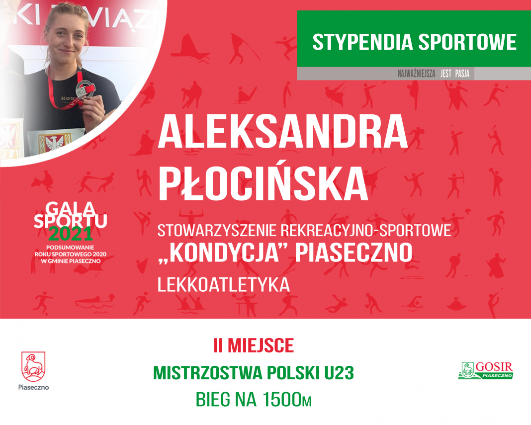 Aleksandra Płocińska Stowarzyszenie Rekreacyjno - Sportowe KONDYCJA lekkoatletyka