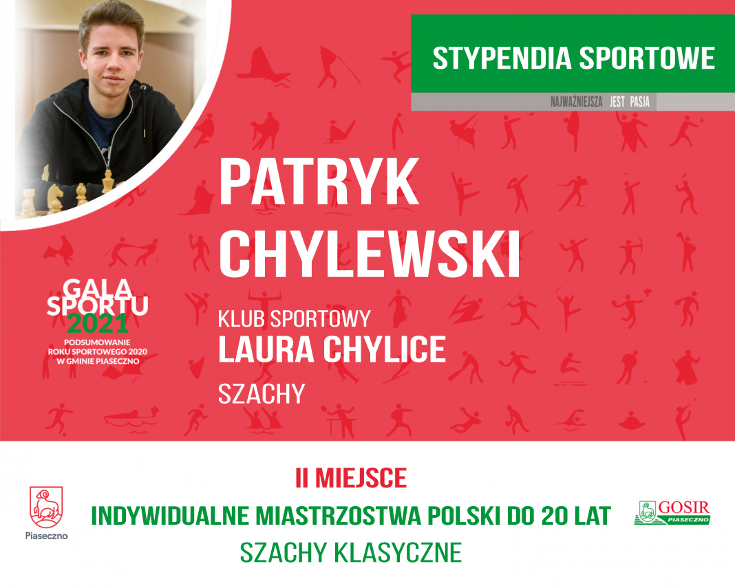 Patryk Chylewski Klub Sportowy Laura Chylice szachy