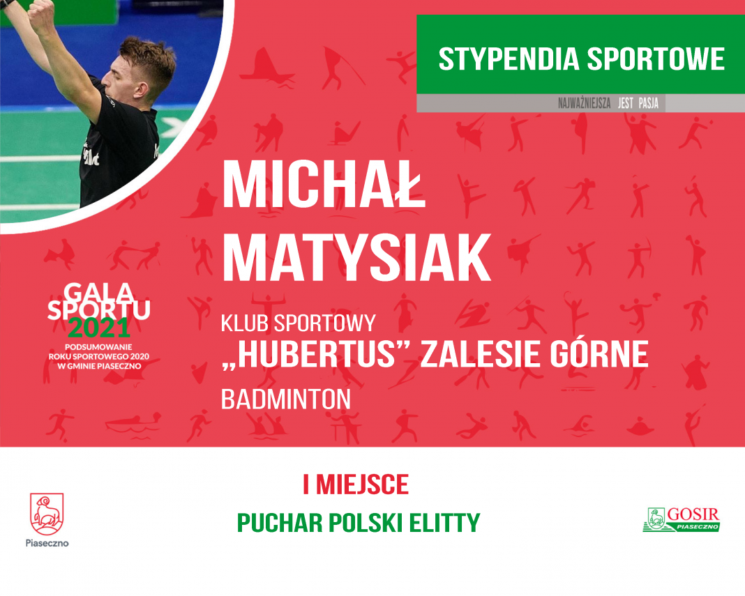 Michał Matysiak Klub Sportowy Hubertus badminton