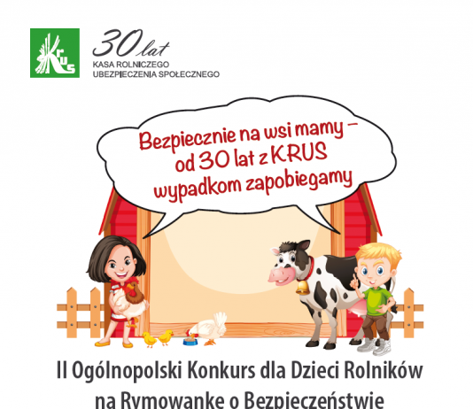 Plakat konkursu dla dzieci rolników - rymowanka