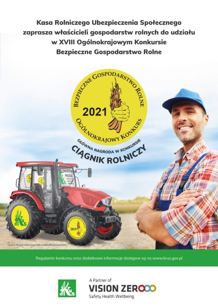 Plakat - zaproszenie do udziału w Konkursie Bezpieczne Gospodarstwo Rolne
