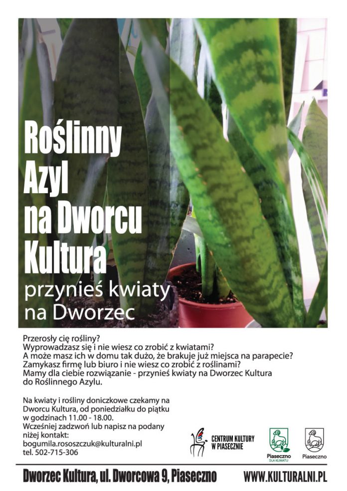 Plakat Roślinny azyl na Dworcu Kultura