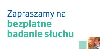 Plakat wydarzenia bezpłatne badanie słuchu w Piasecznie