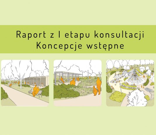 Ilustracja. Park miejski - wstępne koncepcje dla nowej części parku