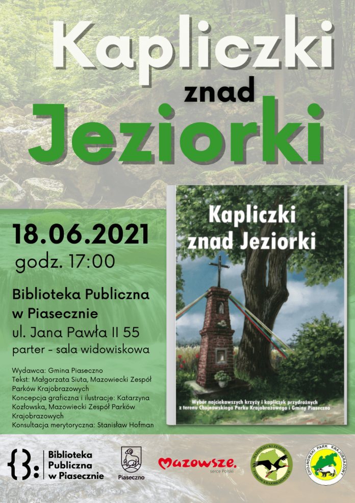 Plakat wydarzenia Spotkanie autorskie Kapliczki znad Jeziorki