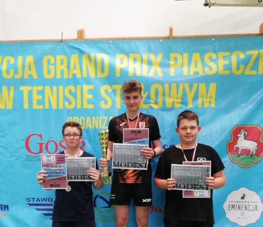 XXIII edycja Grand Prix Piaseczna w tenisie stołowym