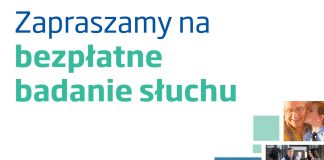 Plakat wydarzenia bezpłatne badanie słuchu w Piasecznie