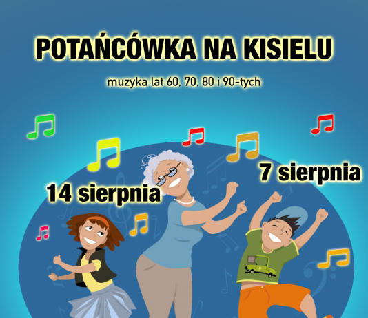 Plakat wydarzenia Potańcówka na Kisielu - dancing międzypokoleniowy na skwerze Kisiela w Piasecznie 2021