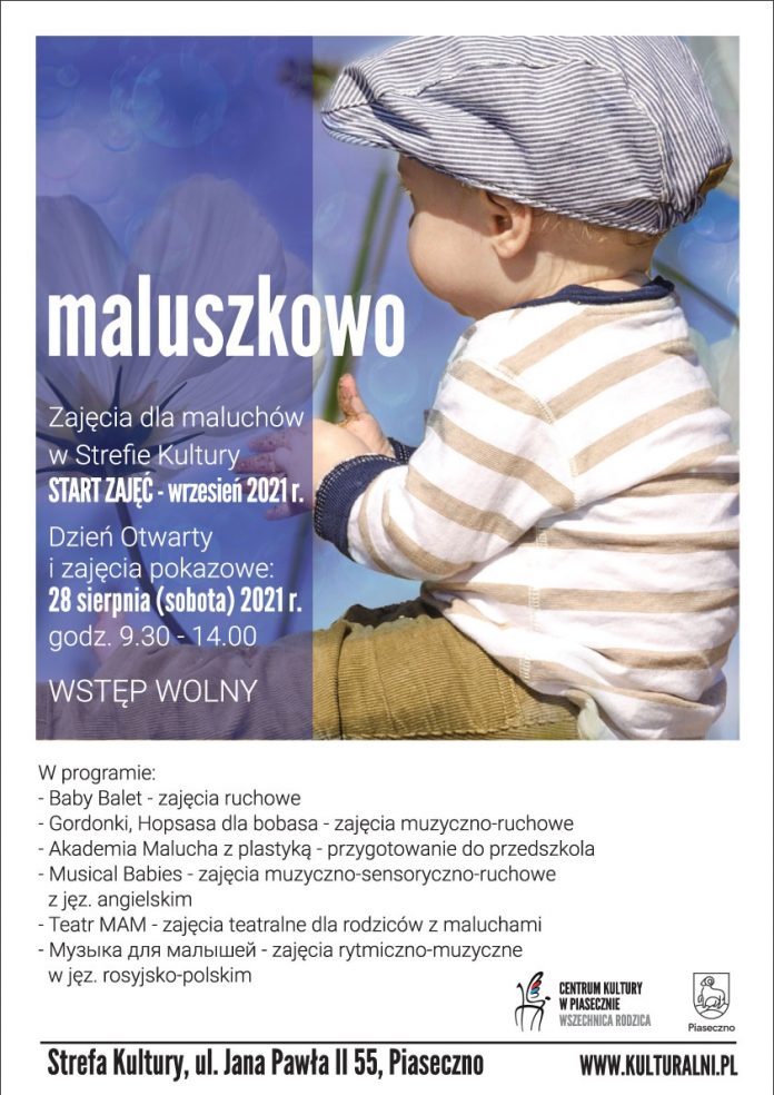 Plakat wydarzenia MALUSZKOWO - zajęcia dla maluchów w Strefie Kultury