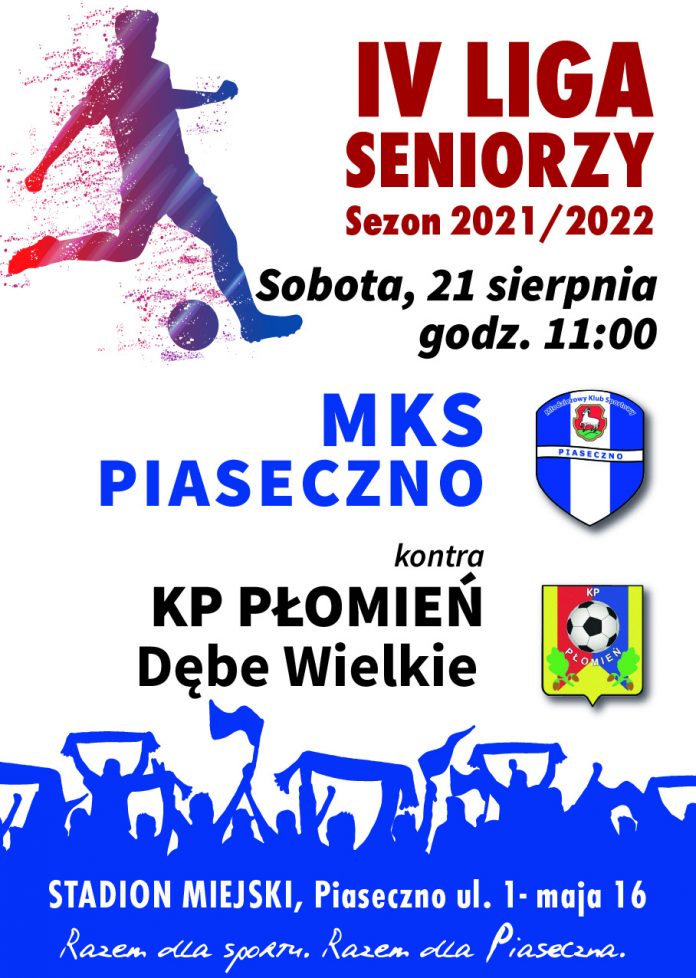 Plakat wydarzenia Mecz IV liga: MKS Piaseczno - KP Płomień Dębę Wielkie