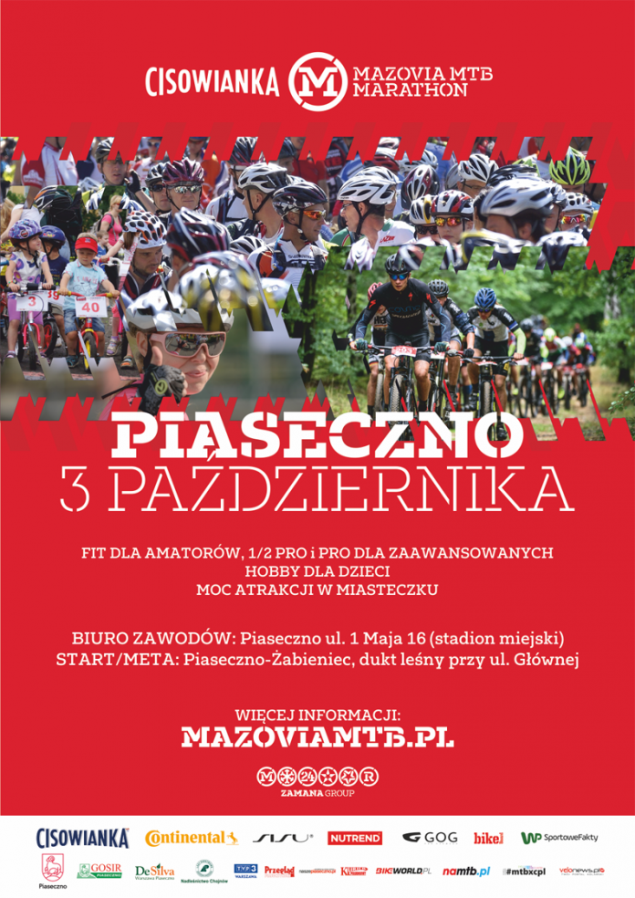 Plakat wydarzenia Cisowianka Mazovia MTB Marathon Piaseczna 2021