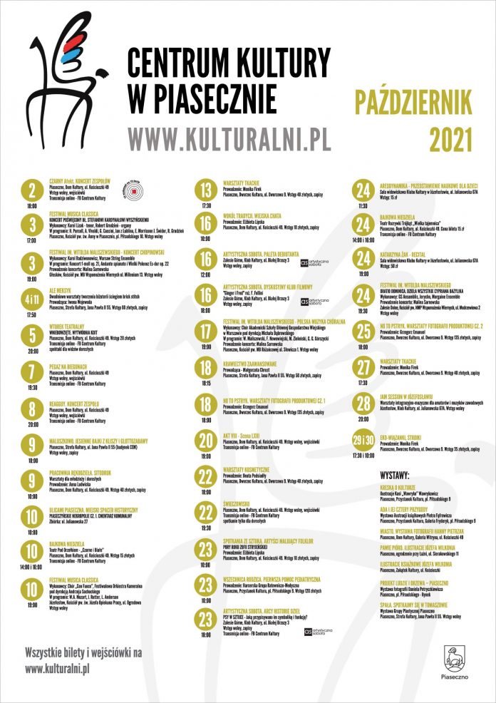 Kulturalny październik 2021 Kalendarium kulturalny październik 2021