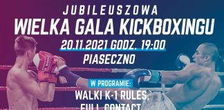 Plakat wydarzenia Dziesiąta jubileuszowa gala kickboxingu Piaseczno Fight Night
