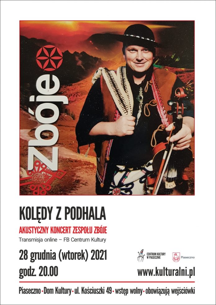 Plakat wydarzenia kolędy z Podhala w Piasecznie