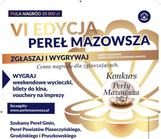Plakat Konkurs Perły Mazowsza 2021