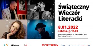 Baner wydarzenia Świąteczny Wieczór Literacki - koncert piosenek w CEM Piaseczno