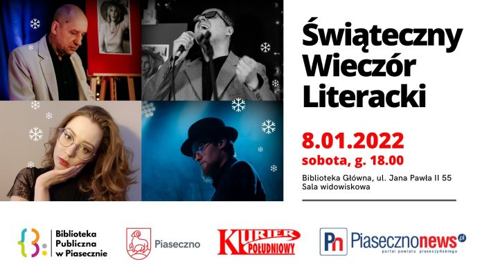 Baner wydarzenia Świąteczny Wieczór Literacki - koncert piosenek w CEM Piaseczno