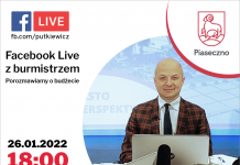 Ilustracja. Facebook Live z burmistrzem Piaseczna - dyskusja o budżecie gminy Piaseczno
