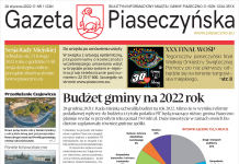 Pierwsza strona Gazeta Piaseczyńska nr 1/2022