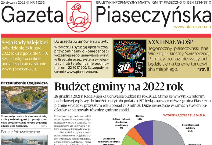 Gazeta Piaseczyńska nr 1/2022