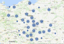 Ilustracja. Mapa aptek gdzie można zrobić test na koronawirusa