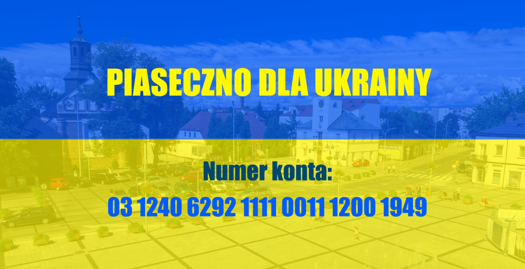 Konto Do Wpłat Na Pomoc Dla Obywateli Ukrainy Oficjalna Strona Miasta I Gminy Piaseczno 2285