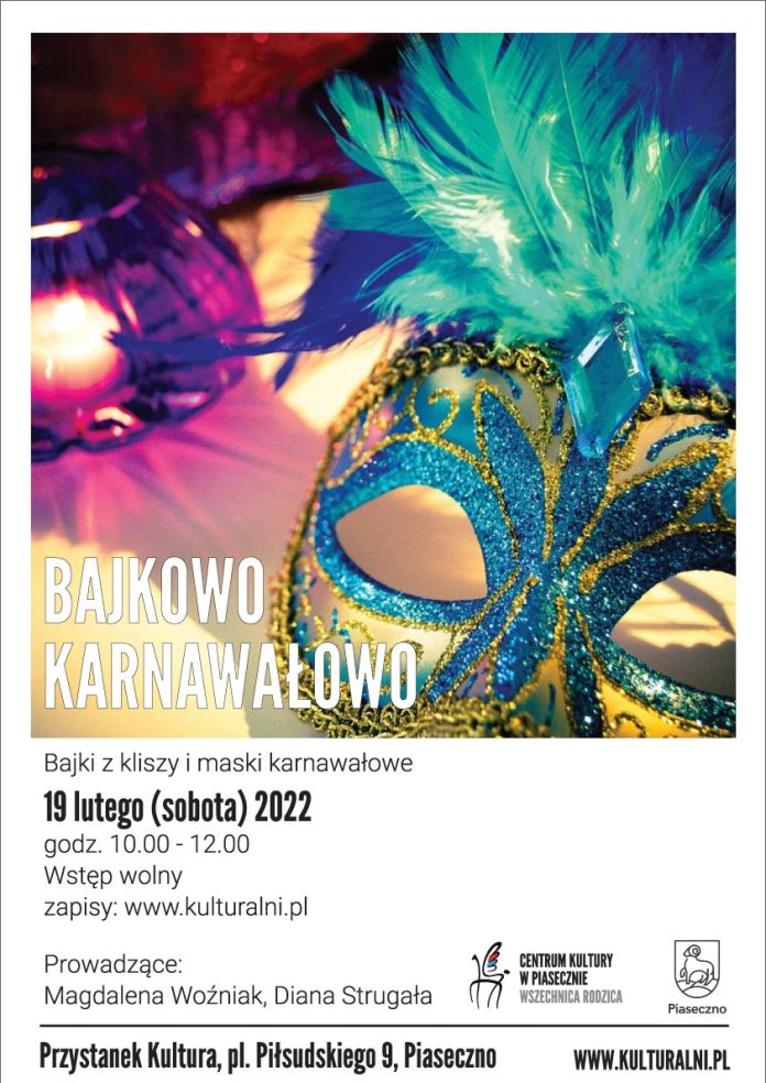 Plakat wydarzenia Bajki z kliszy i maski karnawałowe