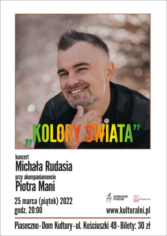 Plakat Kolory świata koncert Michała Rudasia