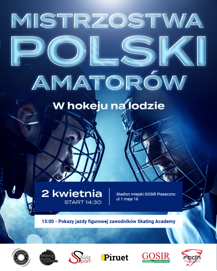 Plakat Mistrzostwa Polski Amatorów w hokeju na lodzie