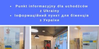 Punkt informacyjny dla uchodźców z Ukrainy / Інформаційне бюро для біженців з України