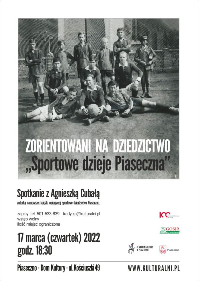 Plakat wydarzenia Sportowe dzieje Piaseczna - Zorientowani na dziedzictwo